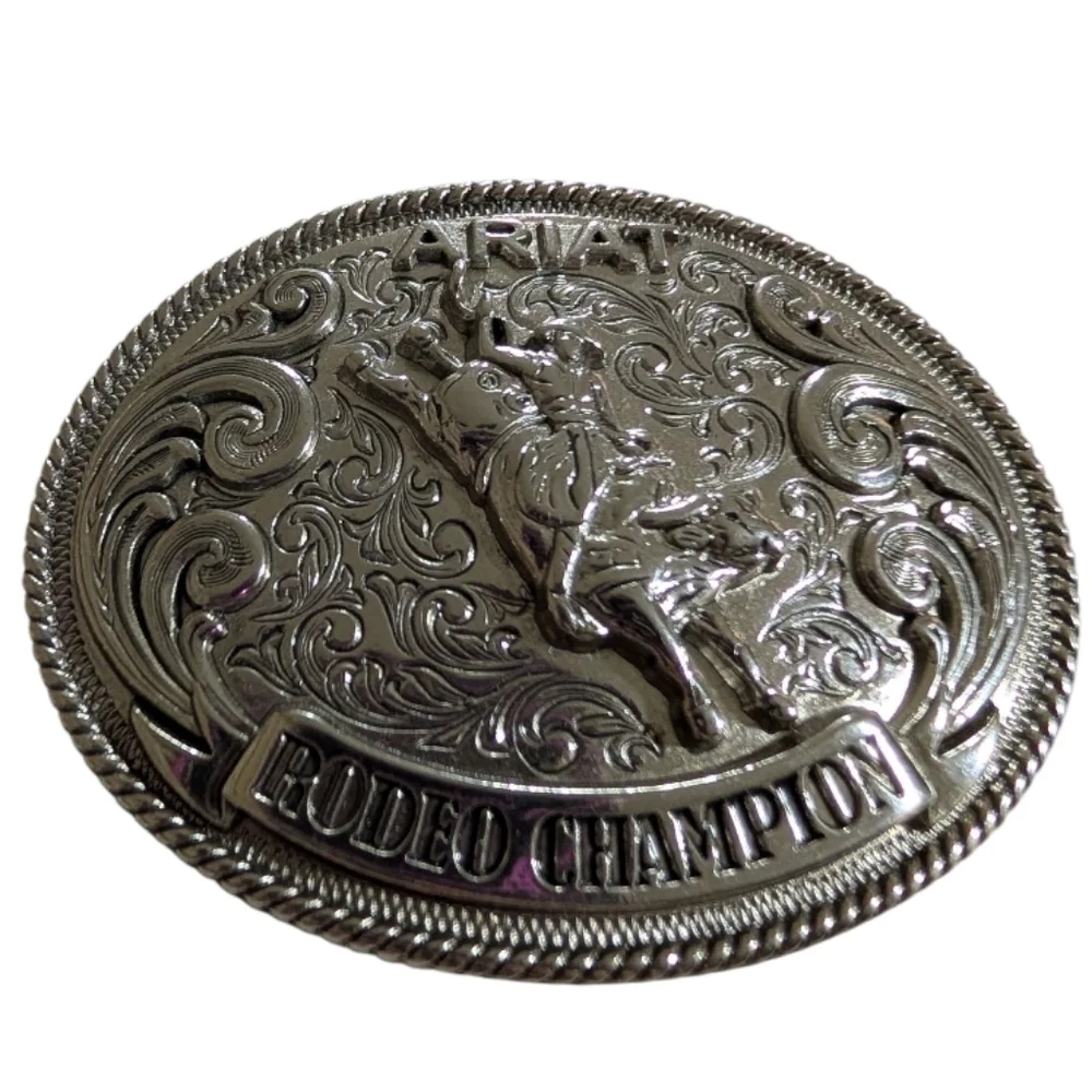 Ariat Youth Rodeo Champion‎ Silver Belt Buckle